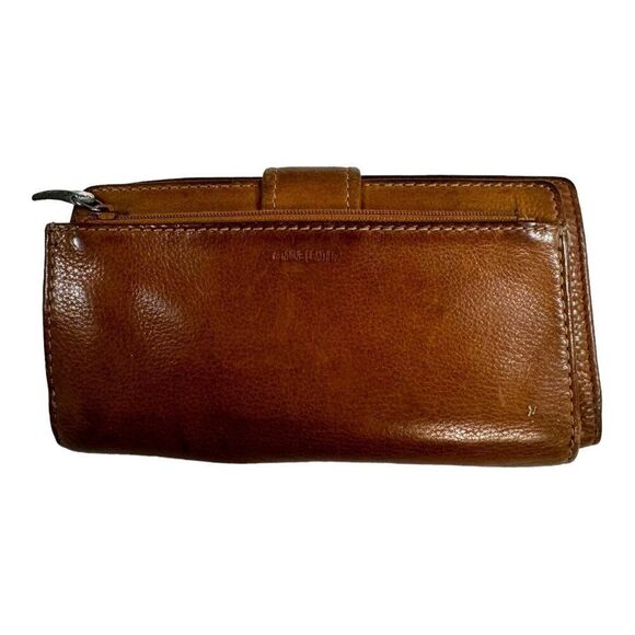 Fossil Brown Leather Wallet Bifold ID Holder Snap Closure Multiple Compartments - Picture 7 of 10
